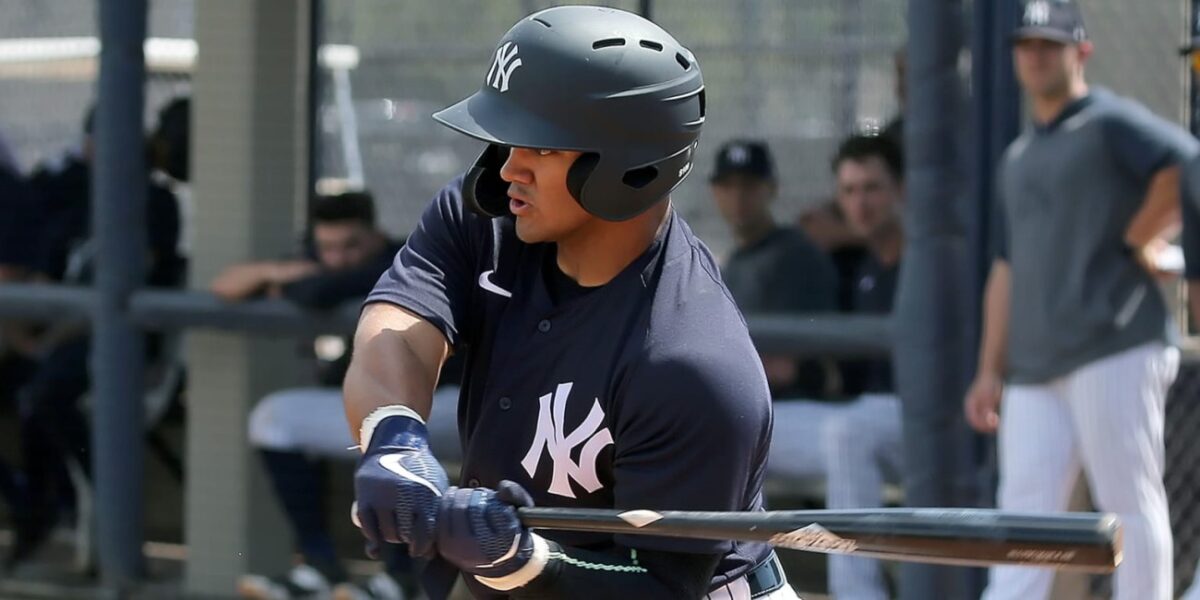 asson Dominguez during a batting practise