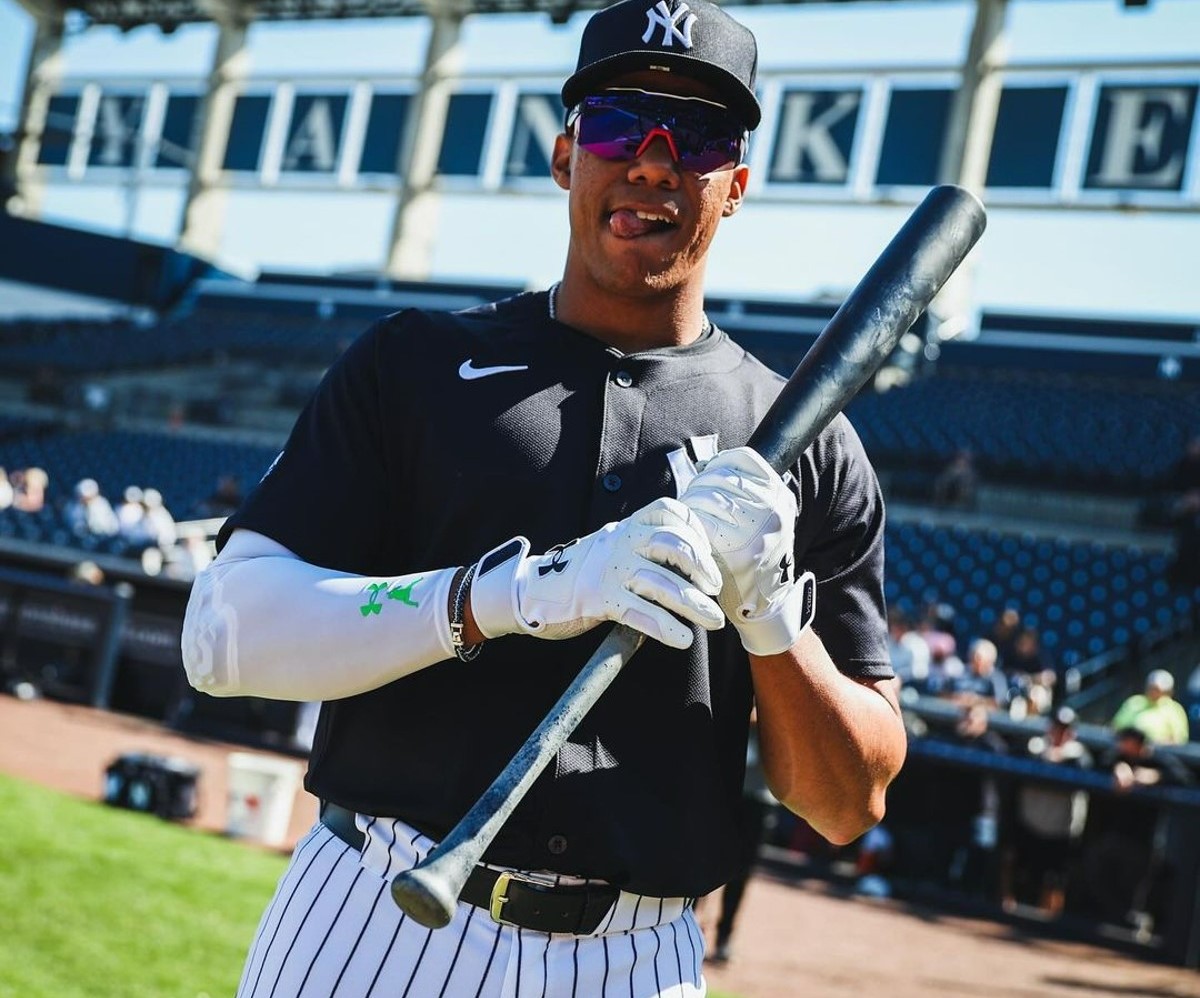 Yankees slugger Juan Soto is at Tampa's spring training facility on February 21, 2024.