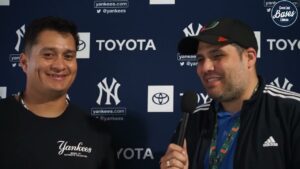 Victor Gonzalez, player of the New York Yankees during an interview with Que Pasa Mlb in spanish on Saturday, February 24