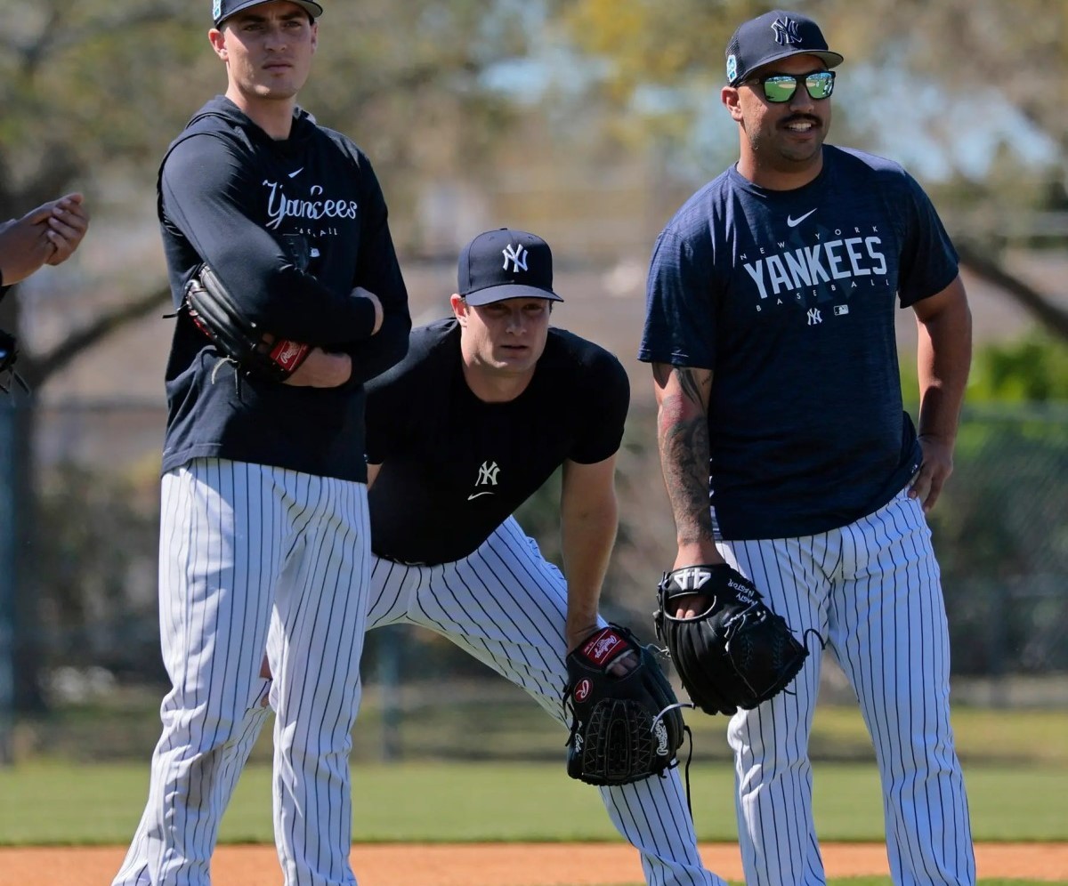 Nestor Cortes and Gerrit Cole are at the Yankees training facility in Tampa, FL.