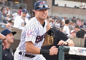 Yankees prospect OF Brandon Lockridge is playing for the Somerset Patriots in 2023.