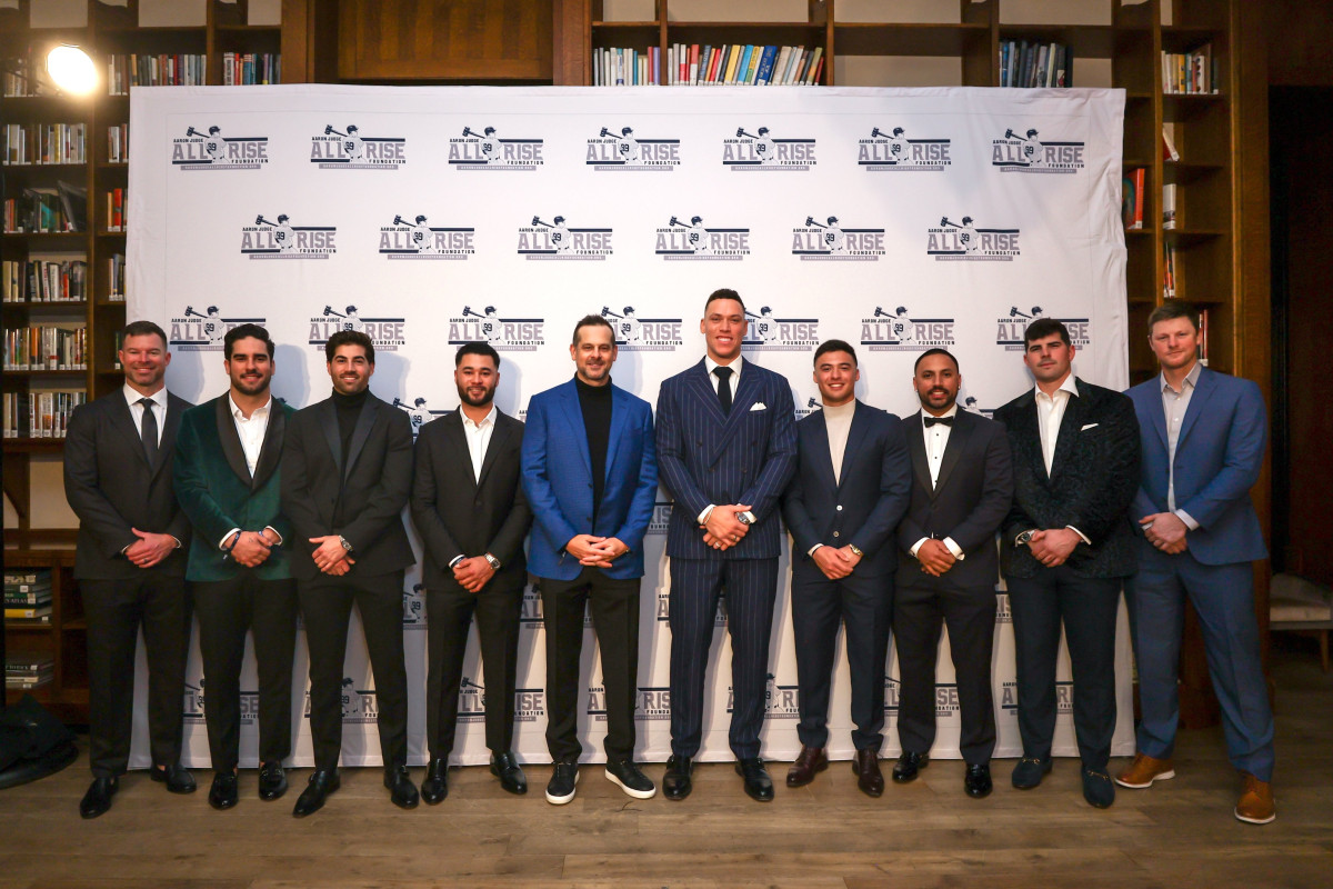 Aaron Judge with a few friends at All Rise Foundation event 2024
