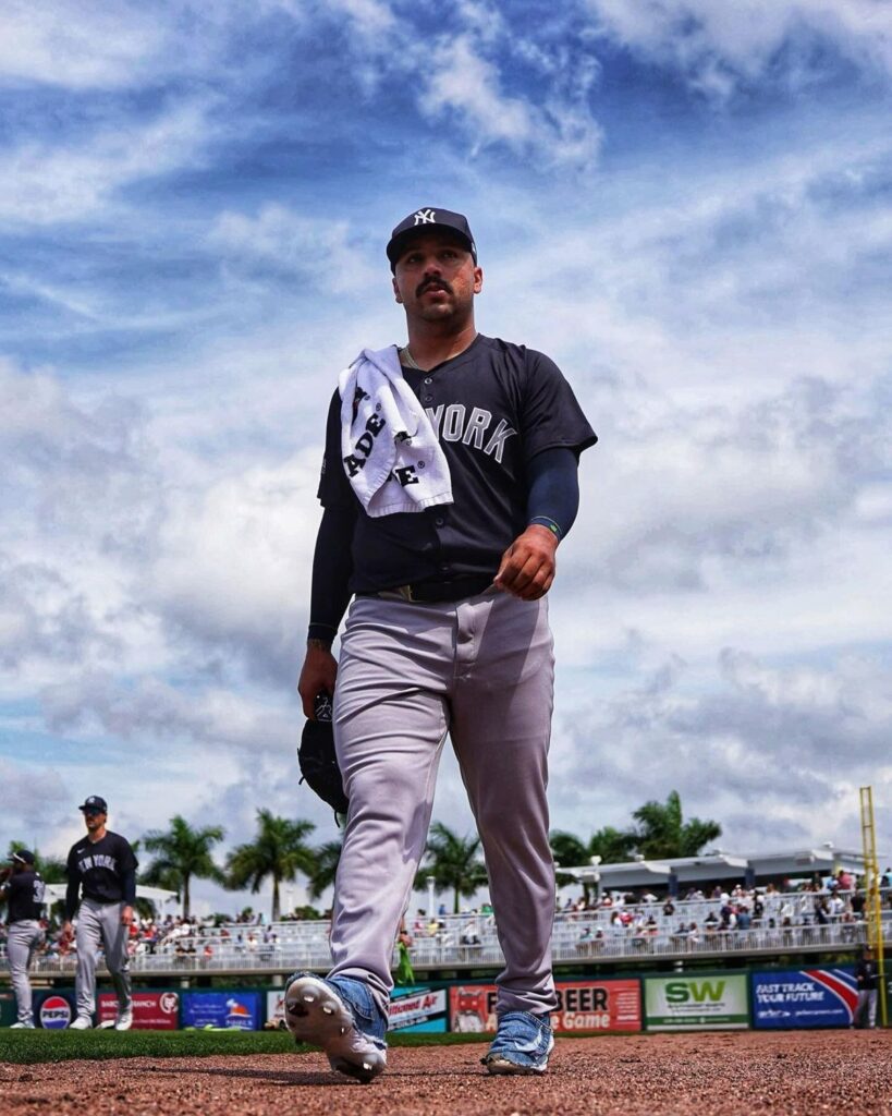 Yankees rotation member Nestor Cortes is at Tampa during the 2024 spring training camp.