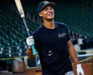 Anthony Volpe practices at Minute Maid Park, Houston, on March 28, 2024, on the eve of the Yankees vs. Astros game.