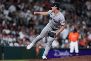 Clayton Beeter makes his MLB debut for the Yankees vs. Astros on March 30, 2024.