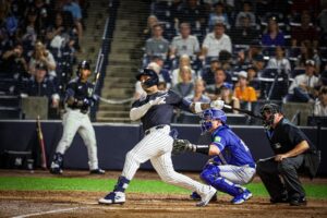 Gerrit Cole during a game of the Yankees in an spring training game