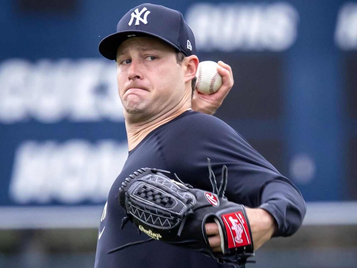 Yankees ace Gerrit Cole is at Tampa during the 2024 spring training.