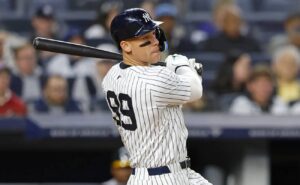 Aaron Judge belts a two-run homer in the first inning of the Yankees’ 7-3 win over the A’s.