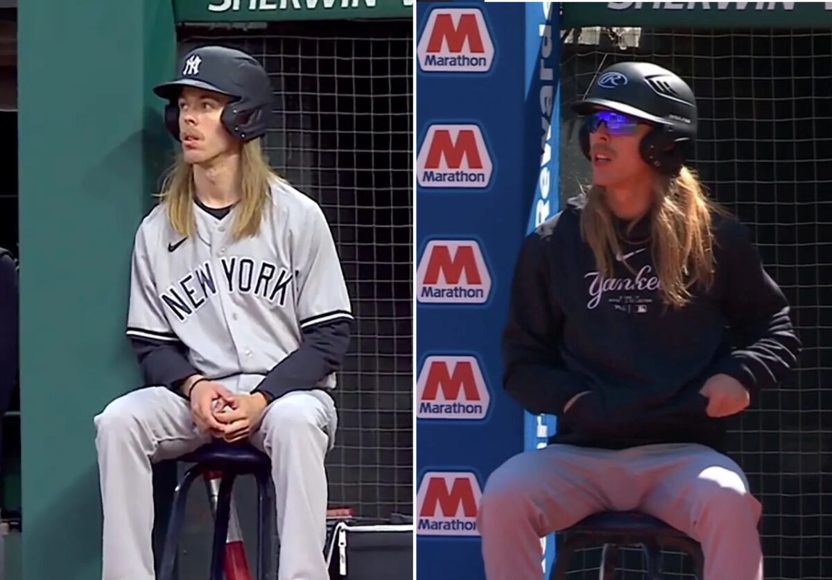 Batboy Nate Rosenhaus at Yankees vs. Guardians game in Cleveland on April 11, 2023, and April 13, 2024.