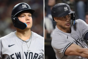 The New York Yankees players: Alex Verdugo and Giancarlo Stanton