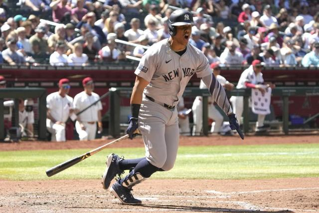 Aaron Judge, playing during the Yankees' victory over the Arizona Diamondbacks, on April 3rd, 2024