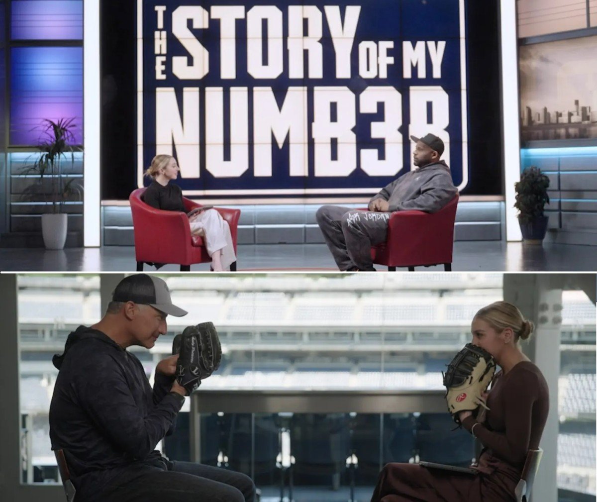 Gracie Cashman interviews CC Sabathia and Andy Pettitte for the new YES App series on Yankees legends ‘The Story of My Number,' which is to debut on May 6, 2024.