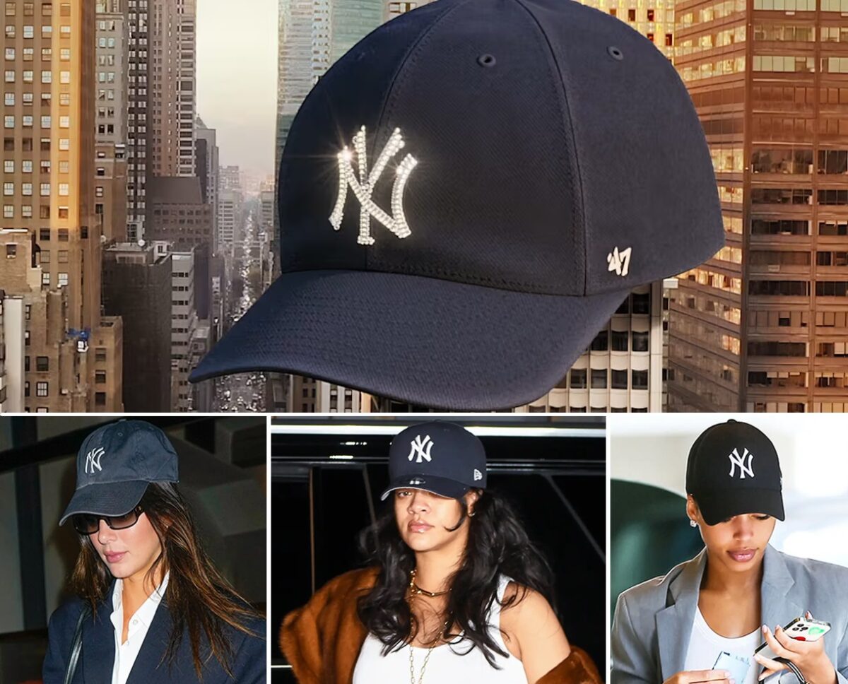 The Yankees cap with crystal-studded 