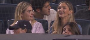 Kate Upton, the wife of Justin Verlander, took her place behind home plate at Yankee Stadium, accompanied by her close friend Amy Cole, the wife of Gerrit Cole on May 7, 2024.