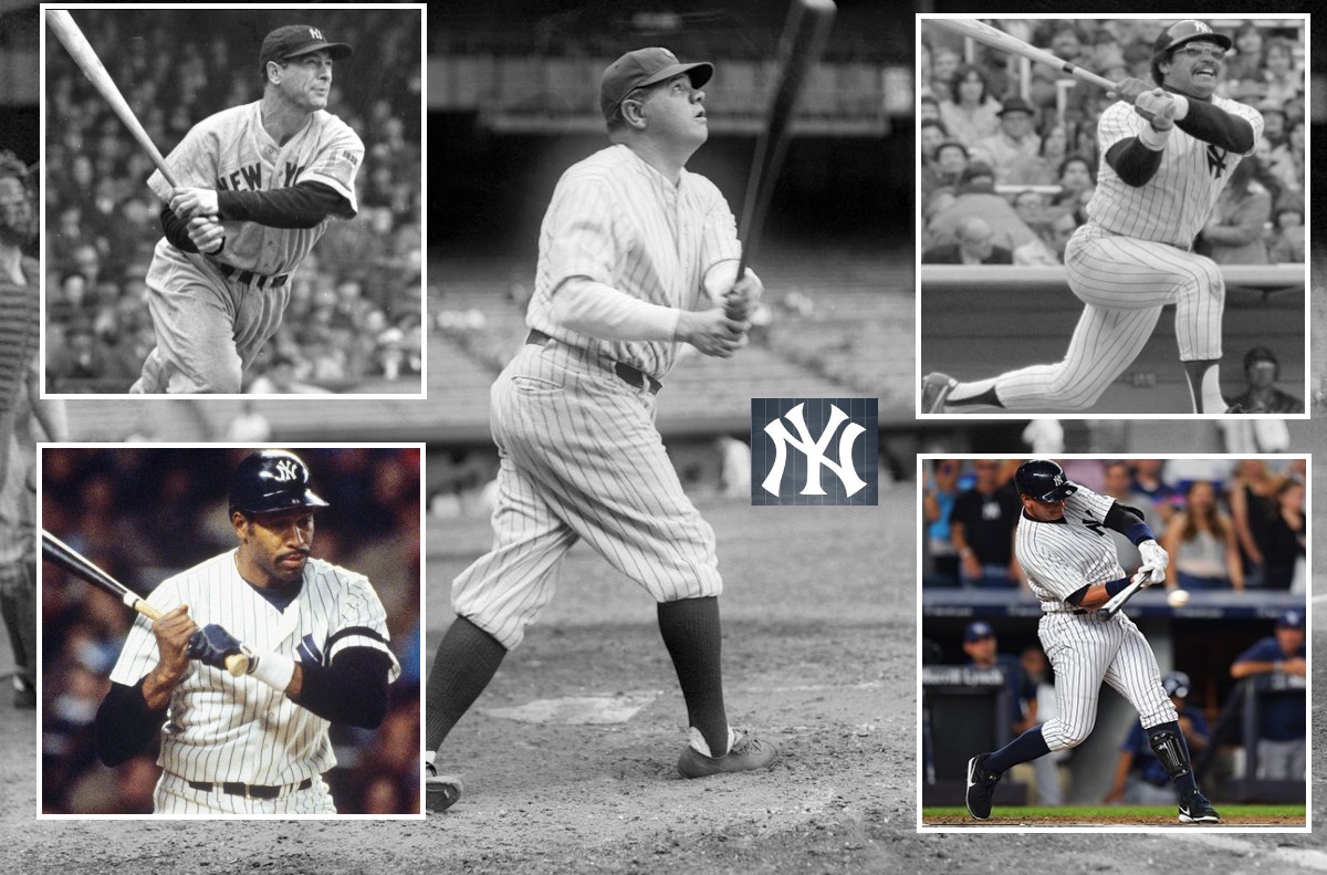 Yankees legends Babe Ruth, Lou Gehrig, Dave Winfield, Reggie Jackson, and Alex Rodriguez lead the team in total RBIs.