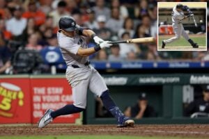 Yankees' Anthony Volpe takes his hitting streak to 19 matching Derek Jeter's record at Petco Park, on May 26, 2024.