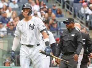 Aaron Judge was ejected during the Yankees' 5-3 win against the Detroit Tigers on May 4, 2024.
