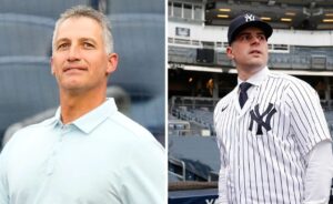 Former baseball player Andy Pettite and pitcher of the new york yankees carlos rodon