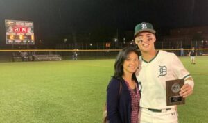 Isabelle Volpe and her son Anthony, a star shortstop in the making for the Yankees.