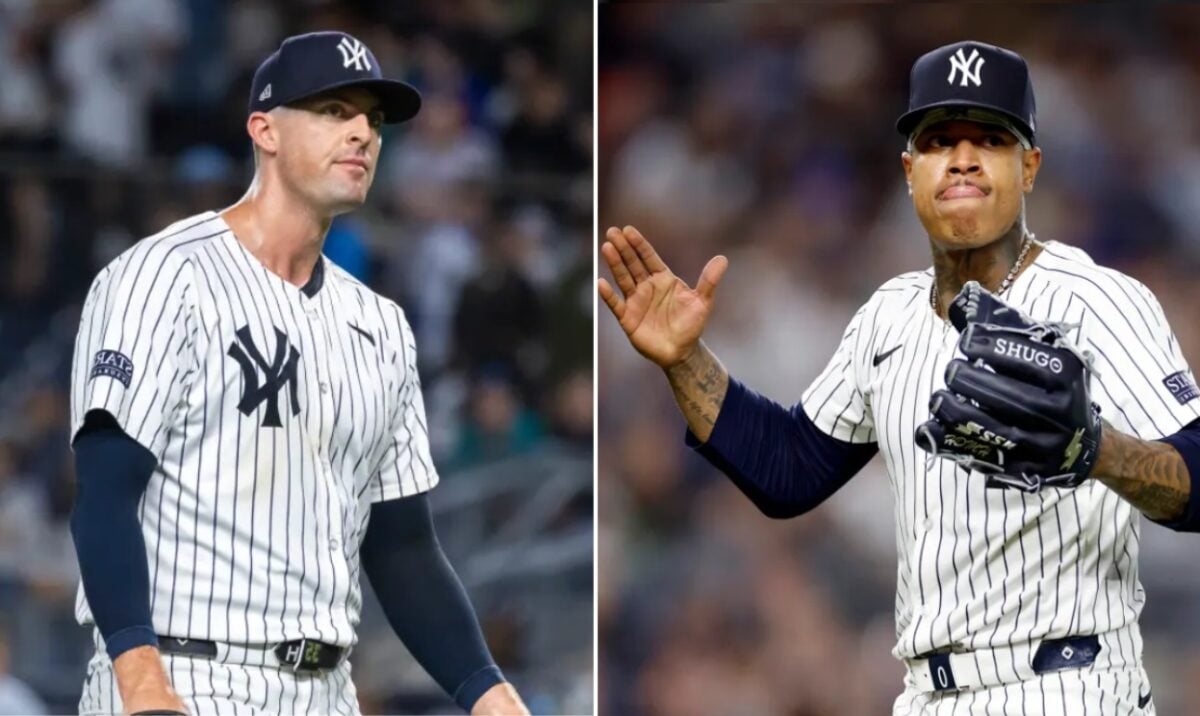 Yankees' Clay Holmes and Marcus Stroman are at Yankee Stadium in the game vs. the White Sox on May 20, 2024