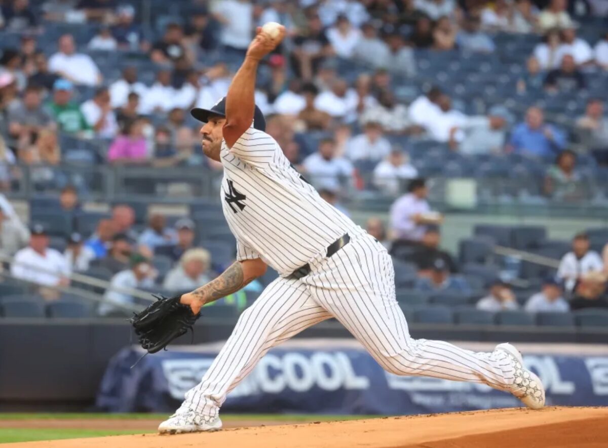 Yankees' Nestor Cortes pitches five score-less innings against the Mariners at Yankee Stadium on May 22, 2024.