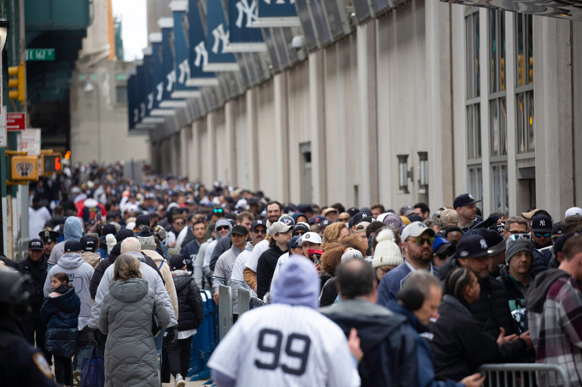 El público de los Yankees estaba entregado