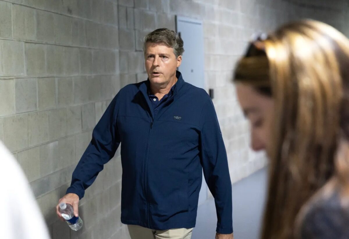 Hal Steinbrenner, co-owner of the New York Yankees, walking to a press conference at Steinbrenner Field in Tampa Florida, holding a water bottle 3 Hal Steinbrenner talked about the Yankees’ payroll future at owners’ meeting.