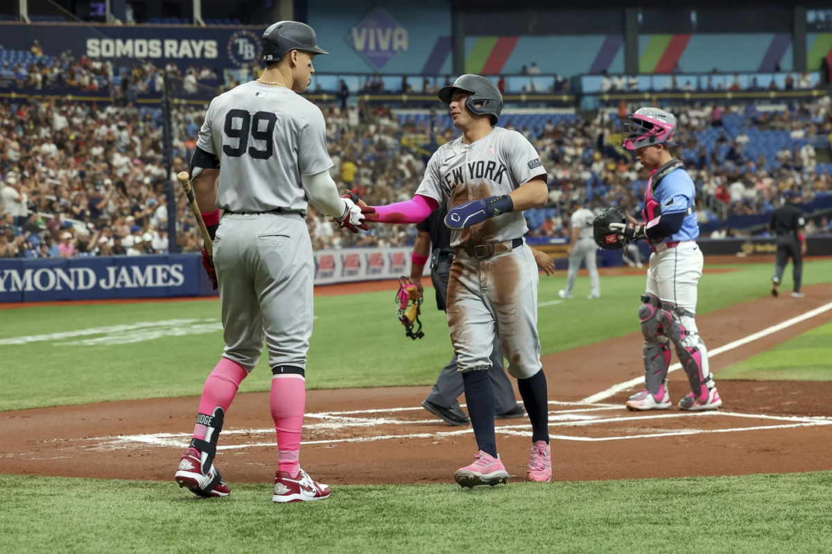 Aaron Judge during a game on Sunday, May 12, 2024, between the New York Yankees and the Tampa Bay Rays.