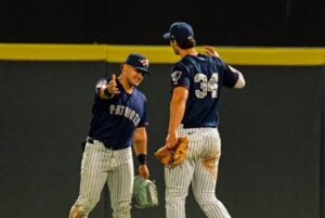 Yankees' top prospects Jasson Dominguez and Spencer Jones playing a minor league game, on May 31, 2024.