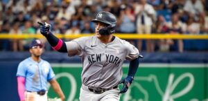 Lou Trevino in action during a game on Sunday, May 12, 2024, between the New York Yankees and the Tampa Bay Rays