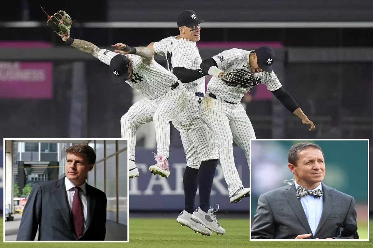 New York Yankees players celebrate after a win. Owner Hal Steinbrenner and insider Ken Rosenthal