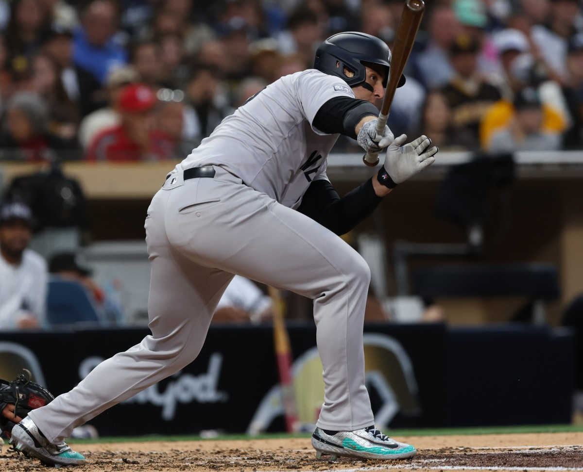 Yankees' Anthony Rizzo in action against the Padres in San Diego in May 2024. 