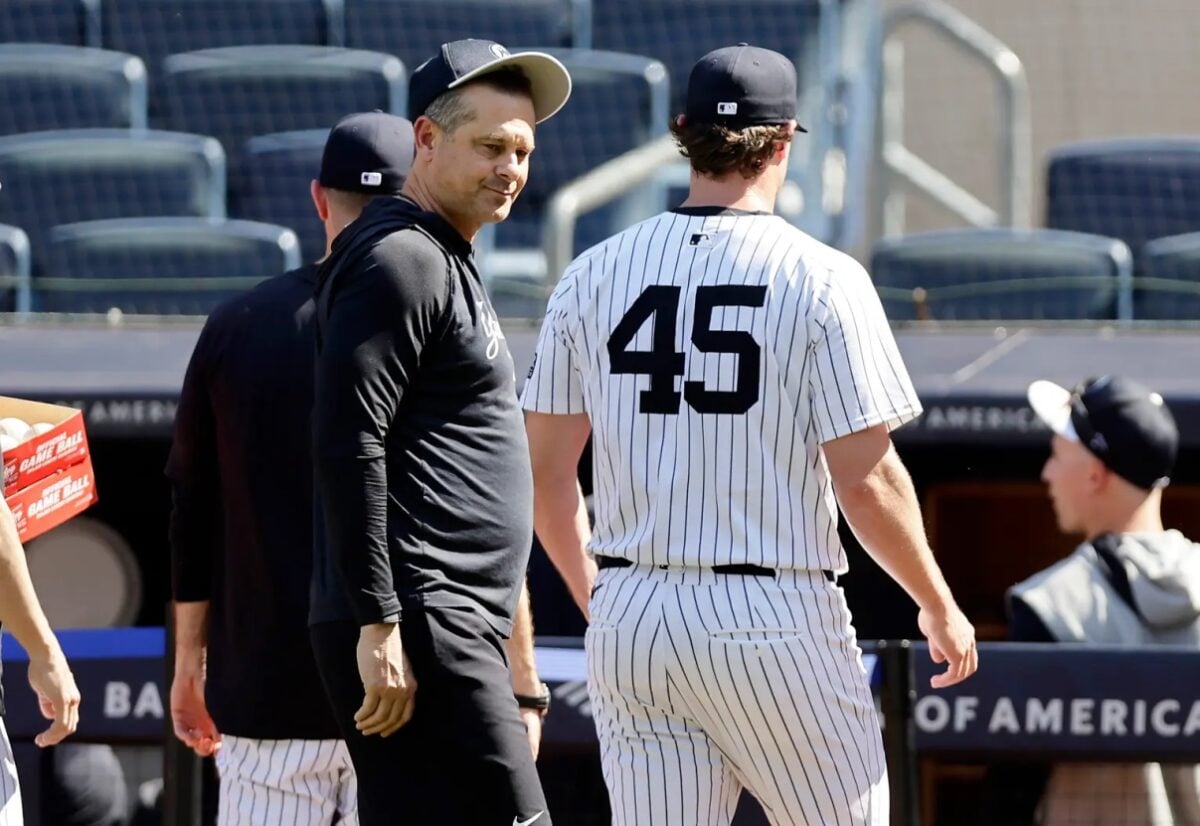 Yankees ace Gerrit Cole has his first live session against batters at Yankee Stadium on May 21, 2024 after staying injured for two months.