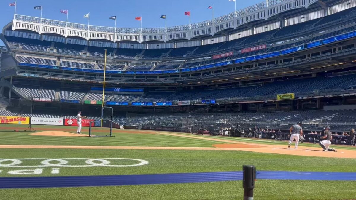 El as de los Yankees Gerrit Cole tiene su primera sesión en vivo contra bateadores en el Yankee Stadium el 21 de mayo de 2024 tras permanecer lesionado durante dos meses.