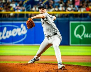 Clarke Schmidt starts for the Yankees against the Rays at Tropicana Field on May 10, 2024.