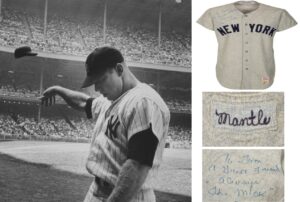 Legendary Mickey Mantle jersey from the 1968 Yankees season is up for record $3 million bid.