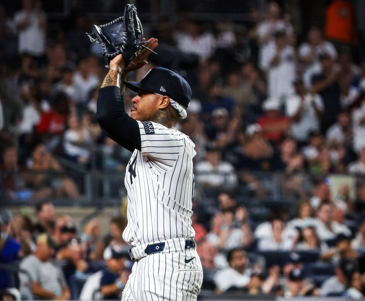 El abridor de los Yankees Marcus Stroman en acción contra los Braves en el Yankee Stadium el 22 de junio de 2024.