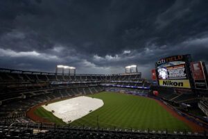On June 26, 2024, Citi Field was soaked by rain in the middle of the game between the Yankees and Mets.