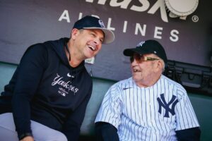 Yankees received special visit from art schallock, mlb's oldest living player on sunday, june 2, 2024