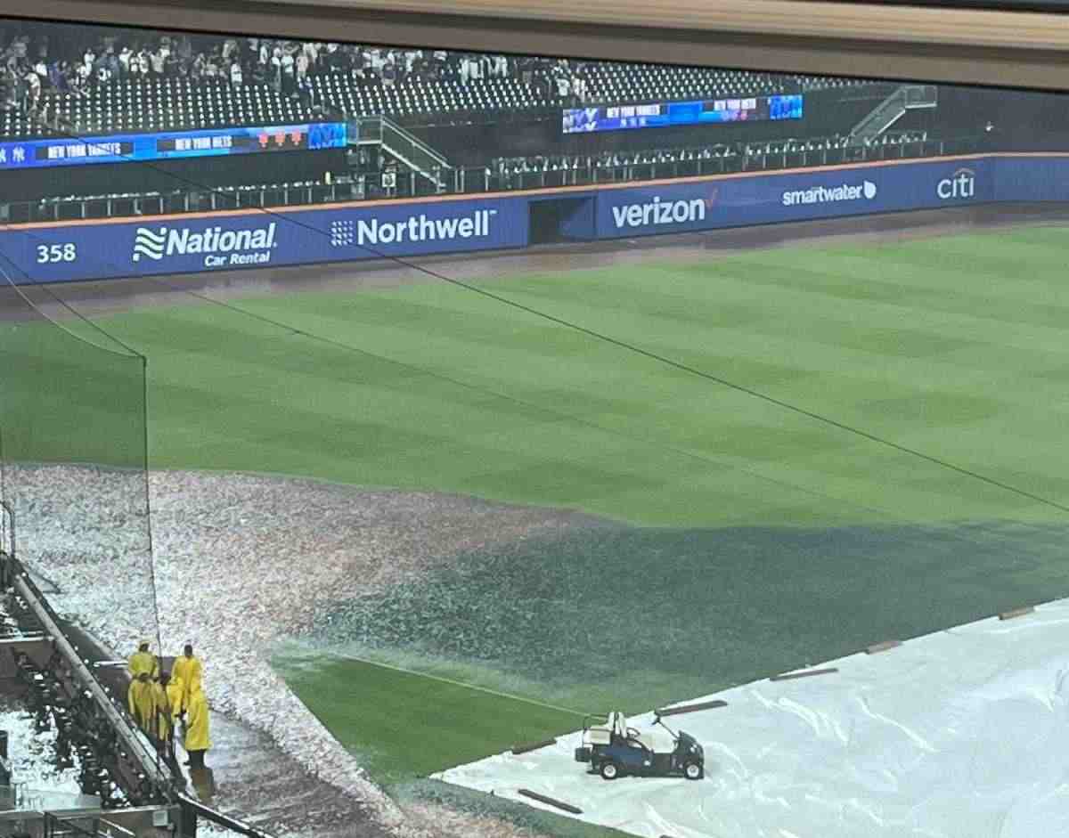 On June 26, 2024, Citi Field was soaked by rain in the middle of the game between the Yankees and Mets