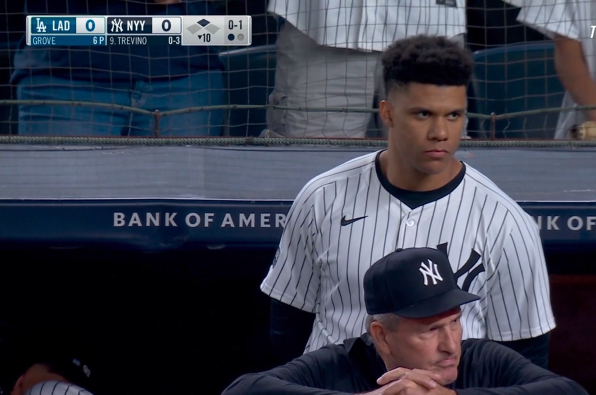 Juan Soto Takes Seat on Bench During Yankees-Dodgers Showdown on Friday, June 7, 2024