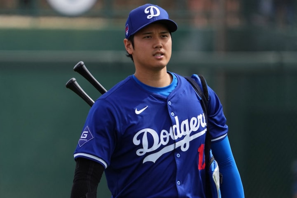Feb 27, 2024; Phoenix, Arizona, USA; Los Angeles Dodgers designated hitter Shohei Ohtani (17) takes the field prior to the game against the Chicago White Sox at Camelback Ranch-Glendale.