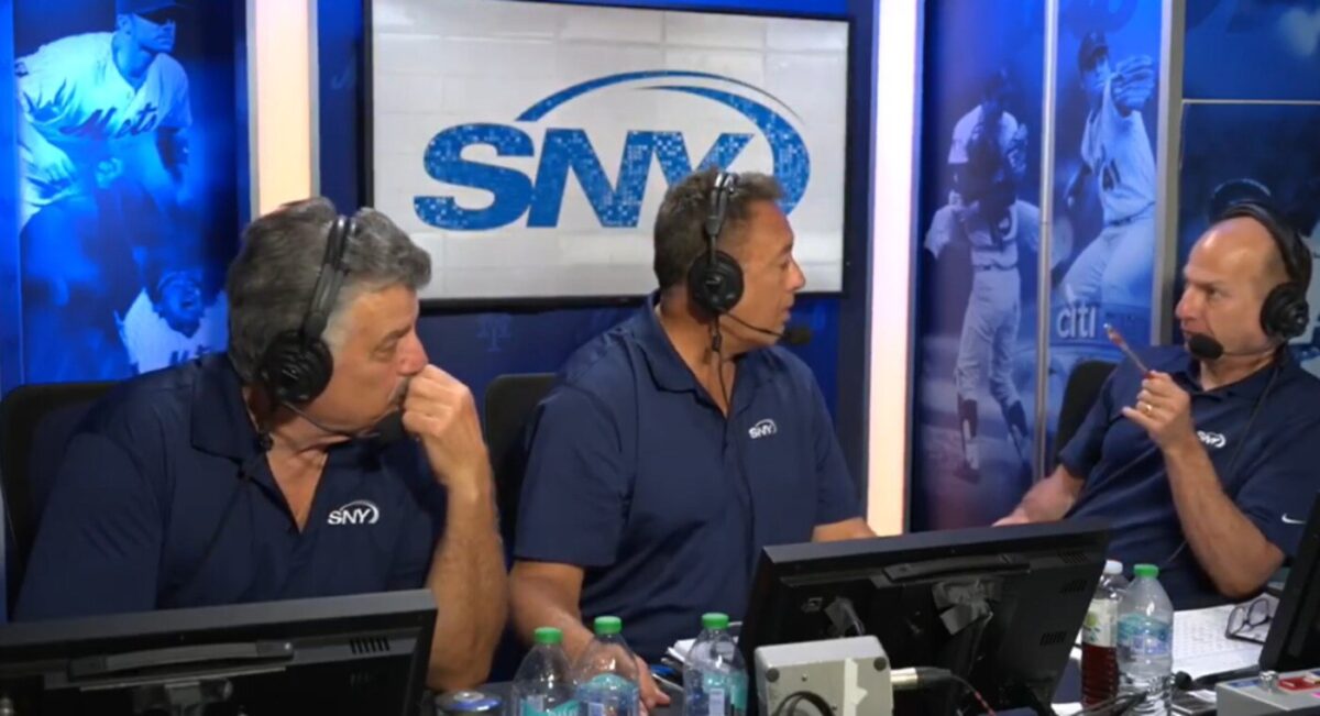 The SNY broadcast team made light of the “best booth” comments from Michael Kay.