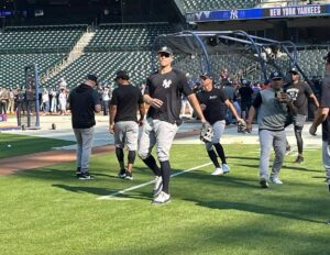 Aaron Judge and his Yankees teammates are training at Citi Field on June 25, 2024.