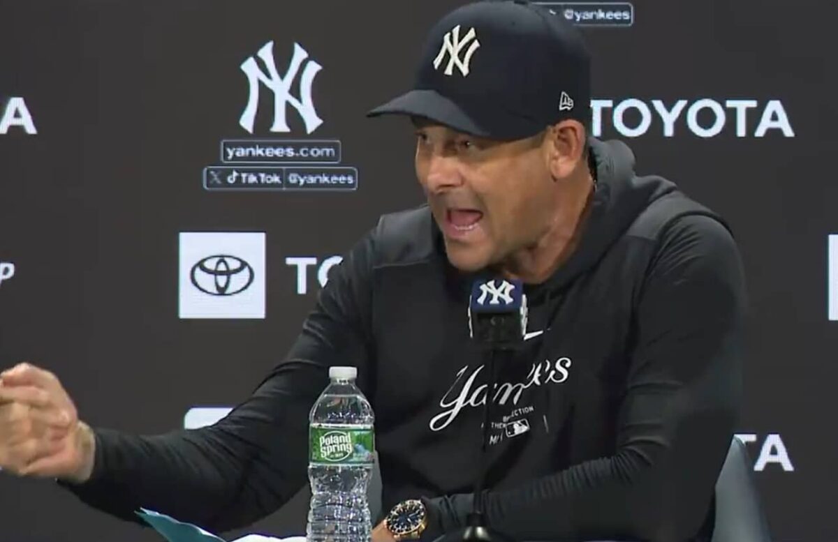 Yankees' manager Aaron Boone reacts with expletives after 12-3 loss to the Mets in the Bronx on July 24, 2024.