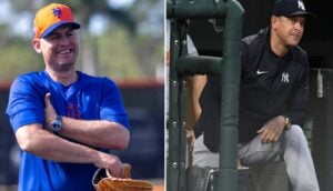 Mets manager Carlos Mendoza and Yankees manager and his ex-boss Aaron Boone