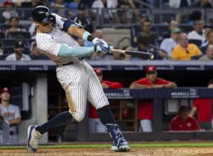 On June 2, 2024, Aaron Judge hits a solo home run in the seventh inning despite the Yankees' loss
