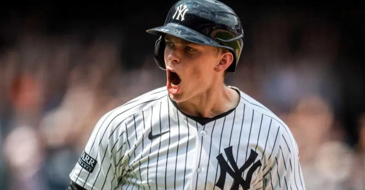 Ben Rice, de los Yankees, durante un partido contra los Medias Rojas el 6 de junio de 2024.