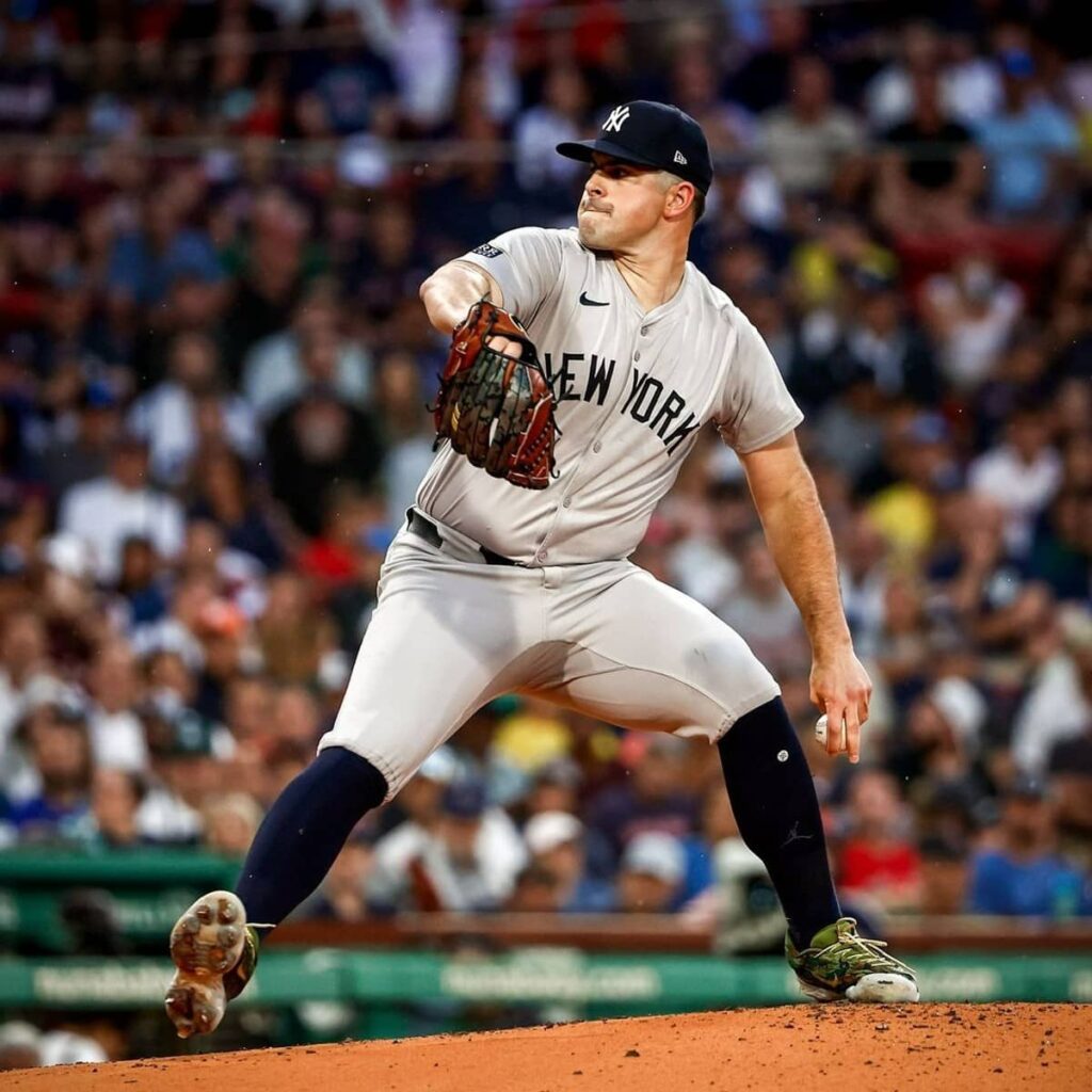 Carlos Rodon during the Yankees' 8-2 win over Red Sox, on July 28, 2024