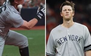 Yankees' DJ LeMahieu was benched tonight as a precautionary measure. According to NJ.com, the reason was that he was hit by a pitch on his left pinky in his first plate appearance and later bounced a foul ball off his neck during his third at-bat in the late innings.